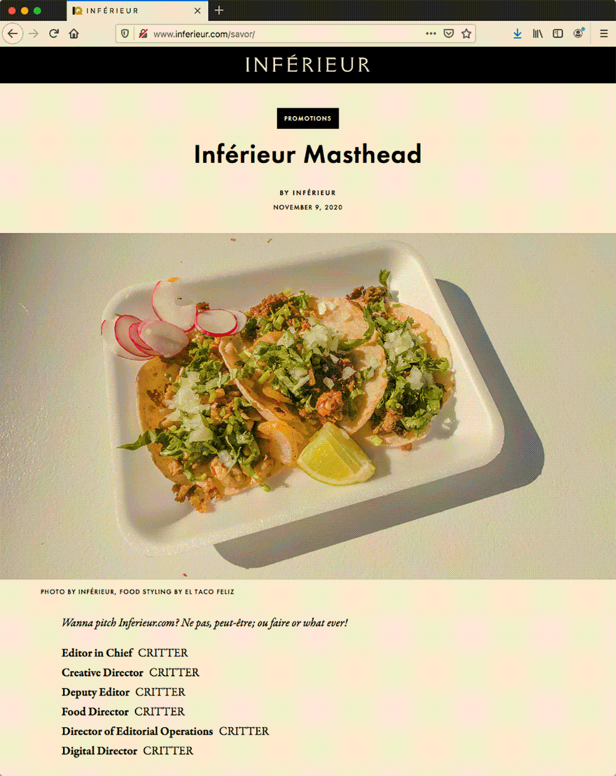 Variations: Bon Appétit & Inférieur Variations: Bon Appétit & Inférieur
