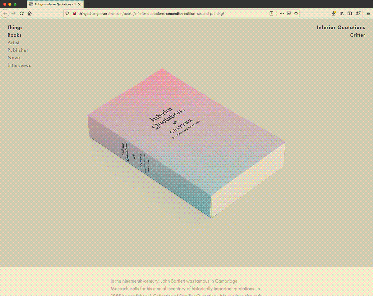 Variations: Steidl & Things Change Over Time Variations: Steidl & Things Change Over Time