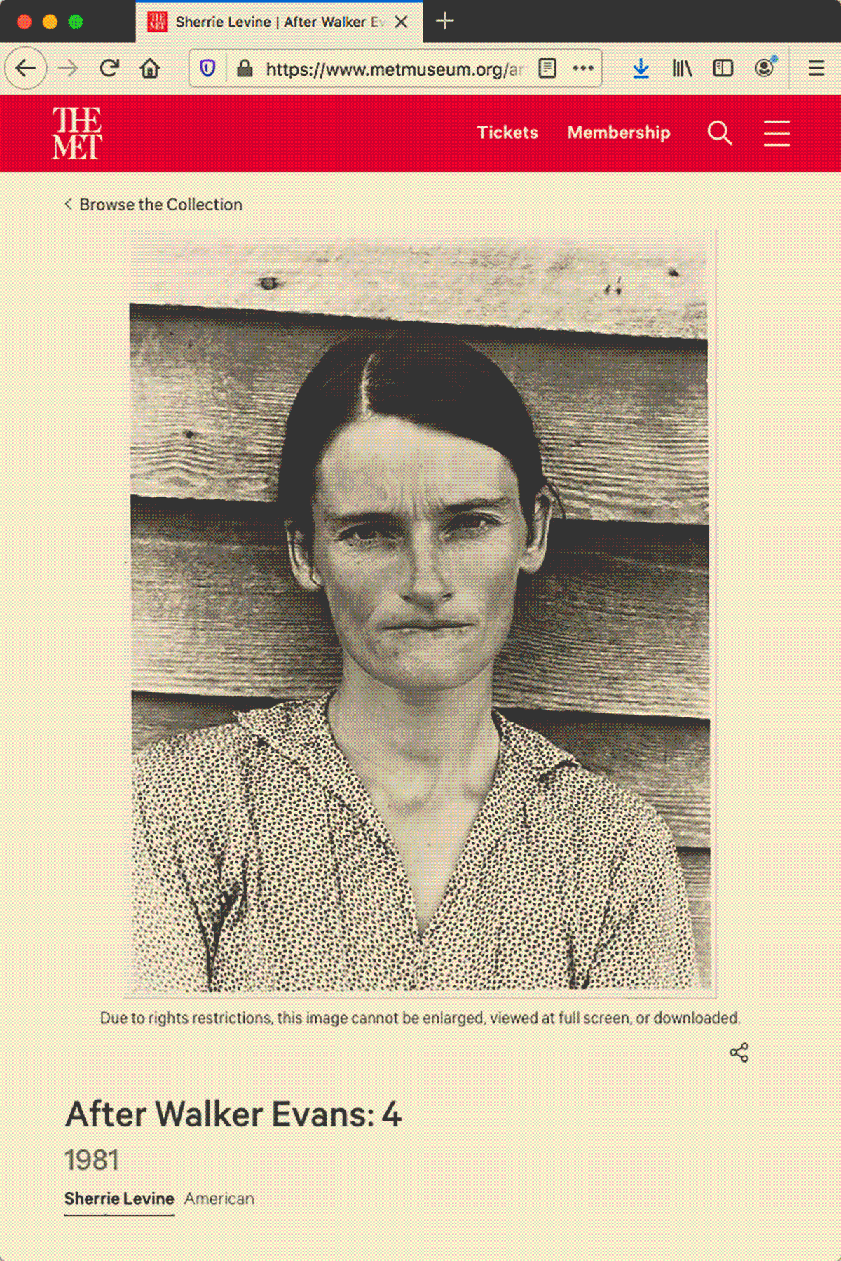 Variations: Walker Evans & Sherrie Levine Variations: Walker Evans & Sherrie Levine